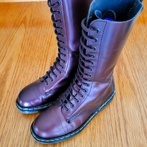 Dr. Martens Burgundy Combat Boots